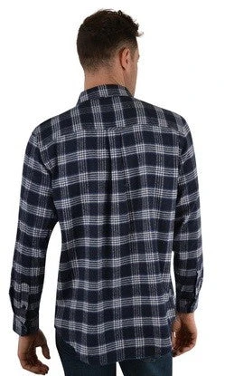 Shirt Thomas Cook Roachdale Thermal Long Sleeve Navy & Royal Mens - Image 2