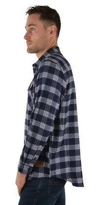 Shirt Thomas Cook Roachdale Thermal Long Sleeve Navy & Royal Mens - Image 3